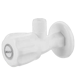 Angle Cock With Flange-White