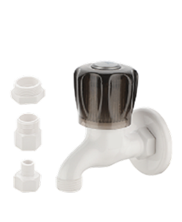 Washing Machine Bib Cock With 4 Adjustments-Charcoal