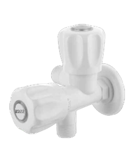 2 Way Angle Cock-White