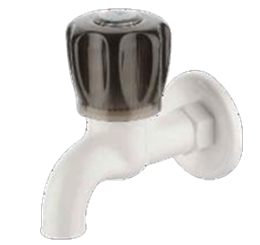 Bib Cock With Flange-Charcoal