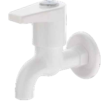 Bib Cock With Flange-White